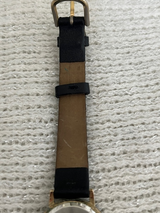 Vintage 2007 Betty Boop Black Leather Strap Wristwatch with Gold Accents main image 9
